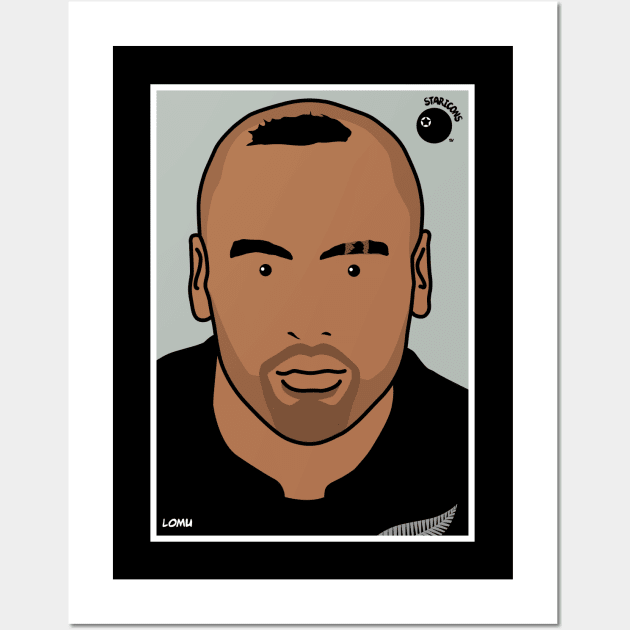 Jonah Lomu, New Zealand All Blacks rugby union player Wall Art by stariconsrugby